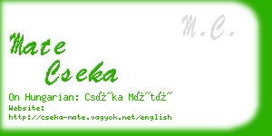 mate cseka business card